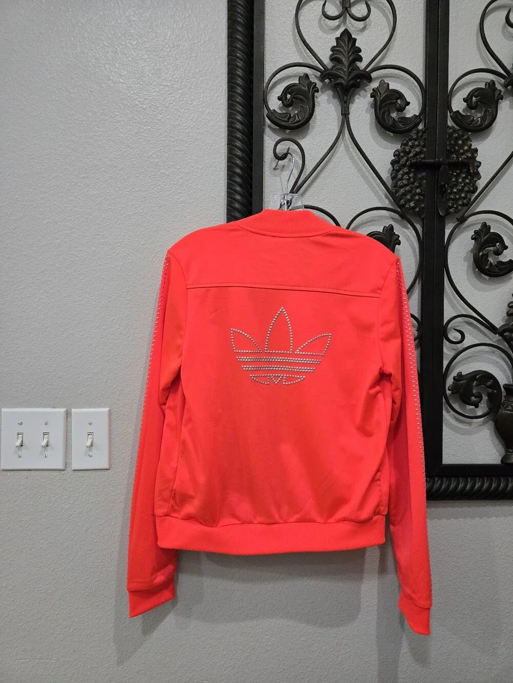 LIMITED EDITION!!! Fluorescent Orange Trefoil Adidas Jacket - Picture 2 of 11